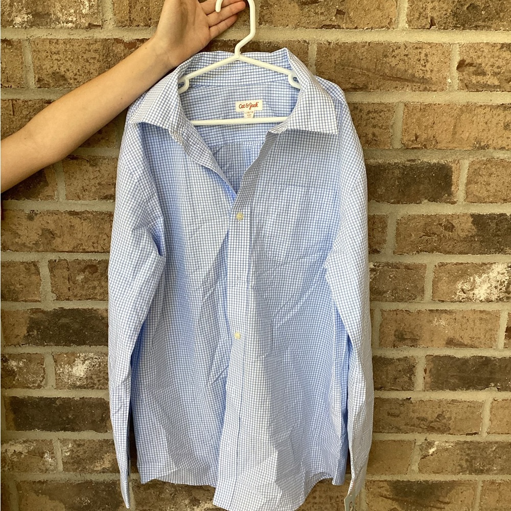 Boys Cat + Jack bottom down shirt size large